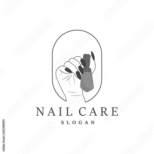 Beauty Nail Care Logo Vector Illustration Design Template
