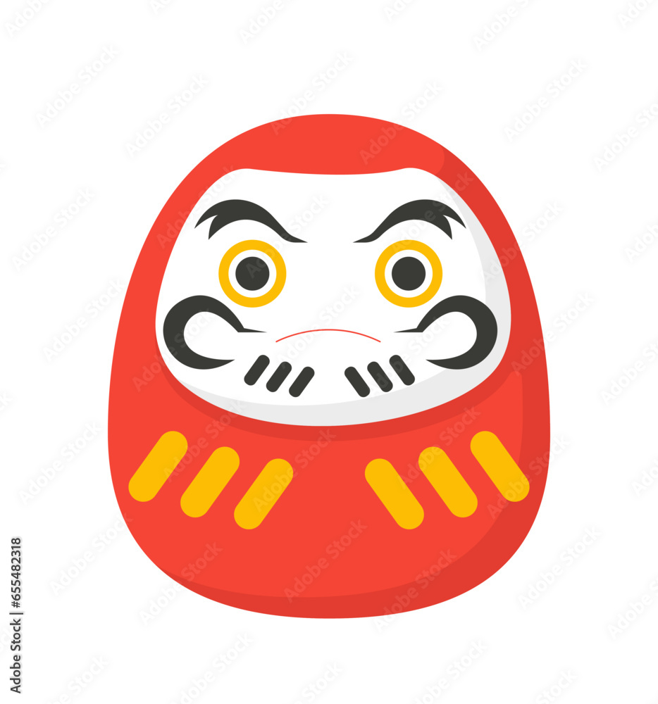 Japanese red toy vector concept Japanese red toy vector concept