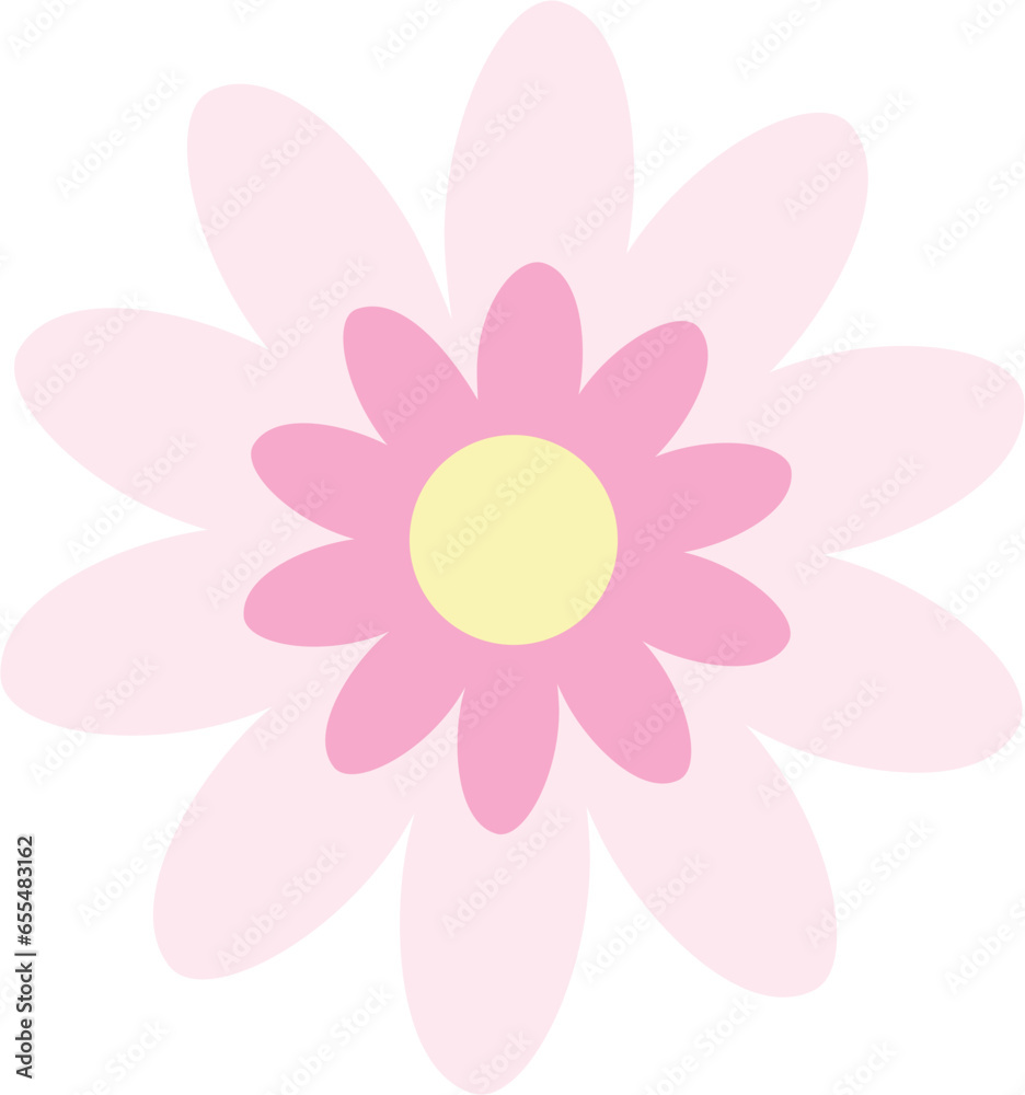 Vector Illustration Cute Little Flower