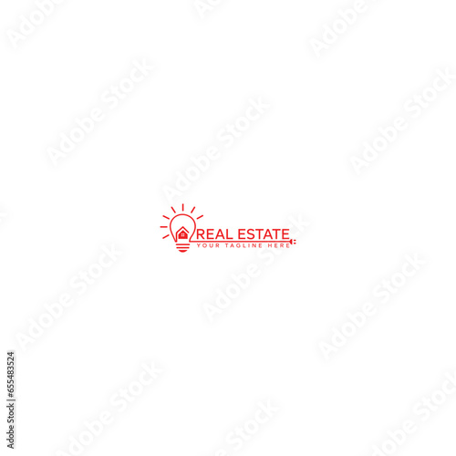 Light bulb in the house or home. smart house, home energy logo vector illustration