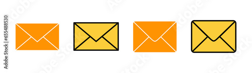 Mail icon set tor for web and mobile app. email sign and symbol. E-mail icon. Envelope icon