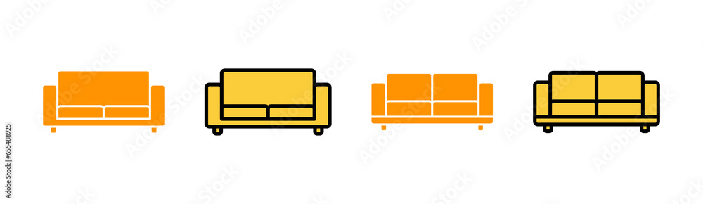 Sofa icon set for web and mobile app. sofa sign and symbol. furniture icon Sofa icon set for web and mobile app. sofa sign and symbol. furniture icon