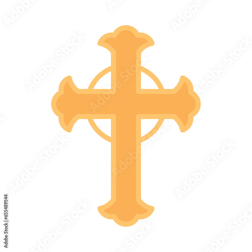 catholic cross golden bright