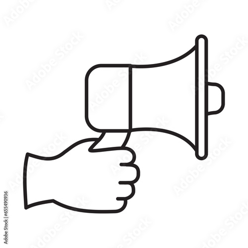 activist hand with megaphone illustration