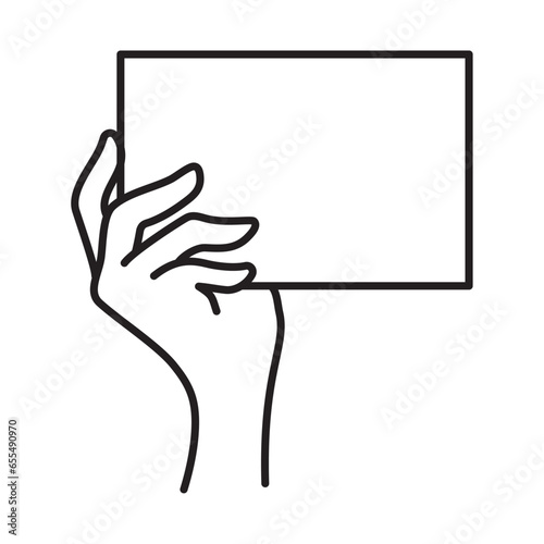 activist hand with signboard