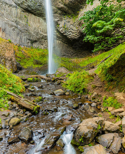 Latourell Falls at Guy W. Talbot State Park, Columbia River Gorge, Oregon, USA photo