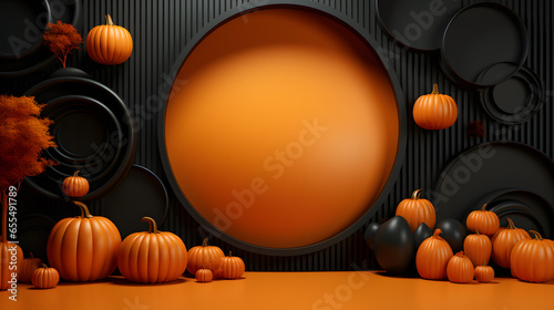halloween background with pumpkins
