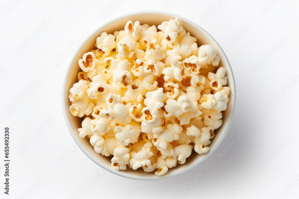 Appetizing popcorn. Background with selective focus and copy space