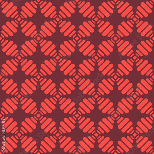 Red and orange abstract shape seamless pattern background