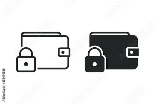 E wallet locked. Illustration vector