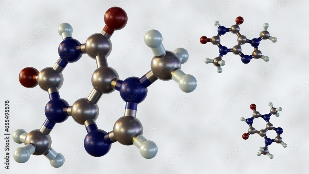 Φωτογραφία Theobromine or xantheose, is the principal alkaloid of Theobroma cacao