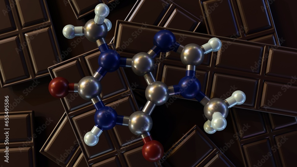 Φωτογραφία Theobromine or xantheose, is the principal alkaloid of Theobroma cacao