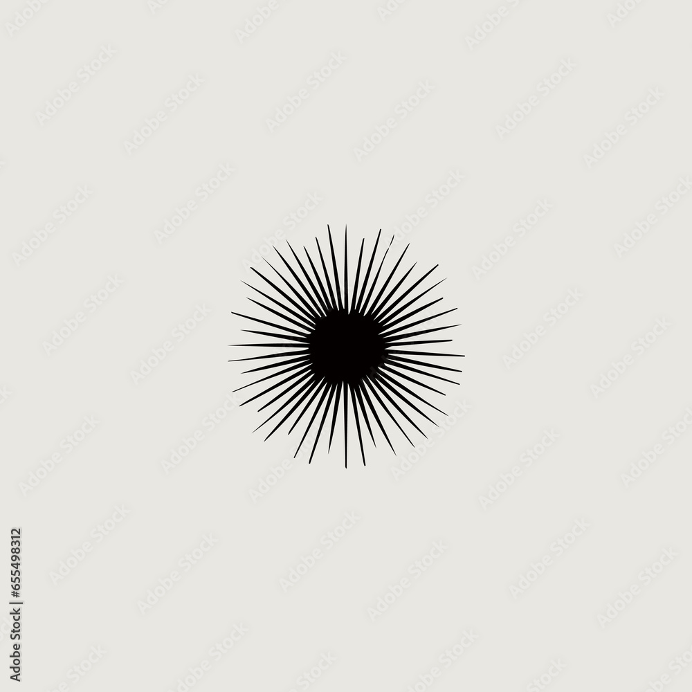 ウニをシンボリックに用いたロゴのベクター画像