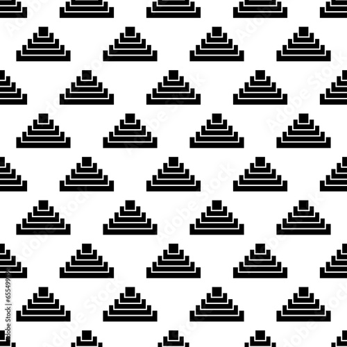 Black and white geometric seamless pattern background