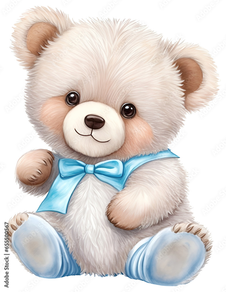 Cute teddy bear isolated