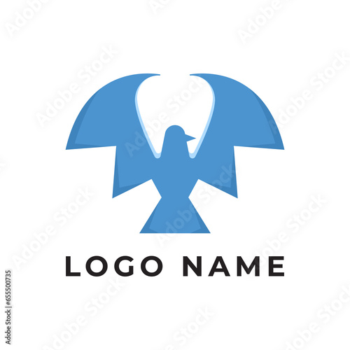 hawk dental logo negative space logo