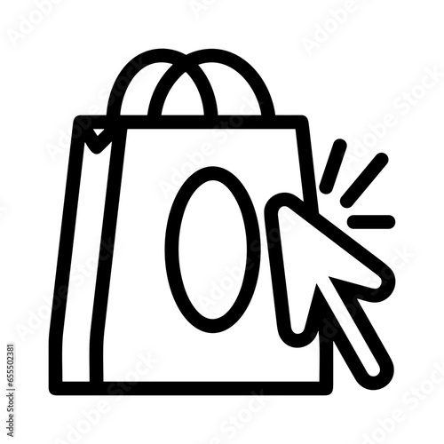 
Shopping icon symbol vector image. Illustration of online shop of the ecommerse store promotion design image photo