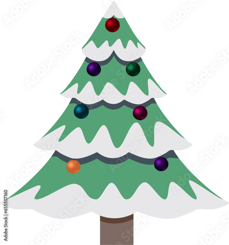 Wallpaper Mural Christmas tree with ornaments  Torontodigital.ca