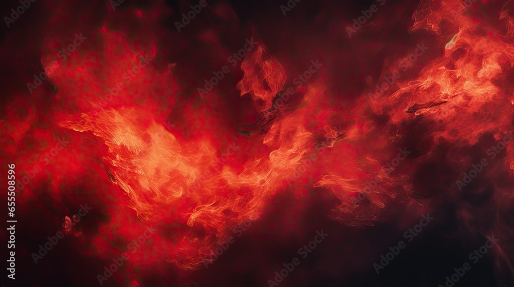 Hellish Apocalypse: Abstract Black and Red Fire Background
