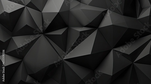 Monochromatic Geometric Abstract: Black, White, and Dark Gray 