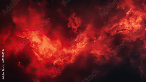 Hellish Apocalypse: Abstract Black and Red Fire Background 