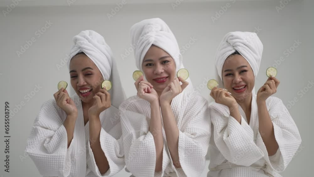Pretty women spend time at resort and spa hotel. Pretty women spend time at resort and spa hotel.