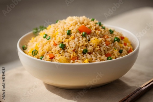 Fried rice with vegetables and egg