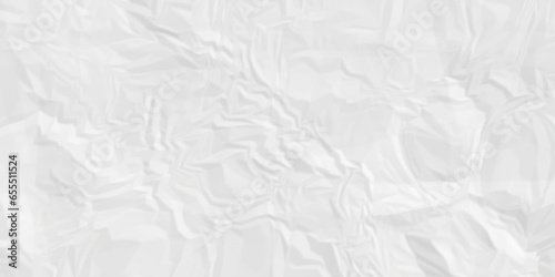 White paper texture. Crumpled paper texture. White crumpled paper texture crush paper so that it becomes creased and wrinkled. Old white crumpled paper sheet background texture.