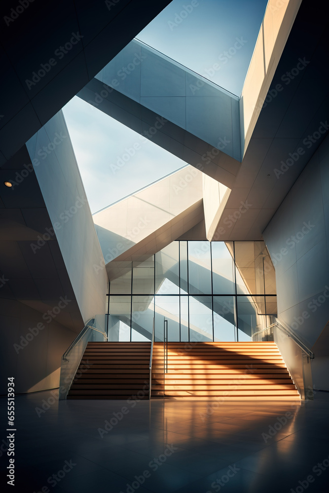 Corridor space of a large sci-fi interior design Corridor space of a large sci-fi interior design