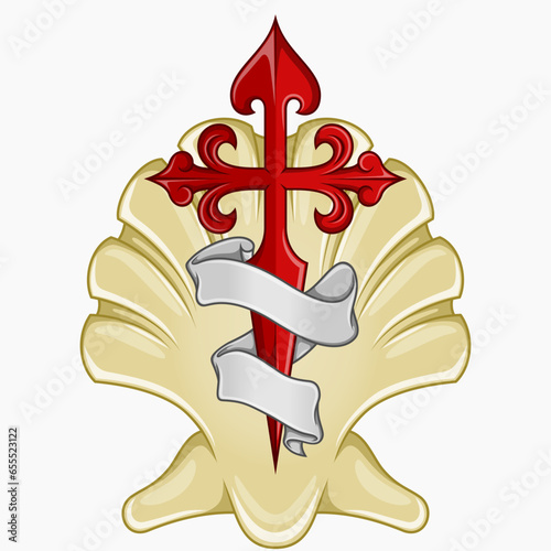 Cross of the Apostle Santiago with venera