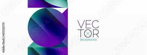 Serene gradient template. Circles and triangles mingle in minimalist perfection. Gentle fusion of forms and hues creates balanced yet captivating backdrop, embodying modern sophistication