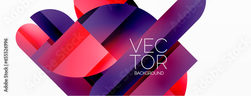 Abstract masterpiece formed by delicate interplay of circles, squares, and triangles. Geometric elements converge in harmonious chaos, evoking sense of modern creativity. Symphony of shapes