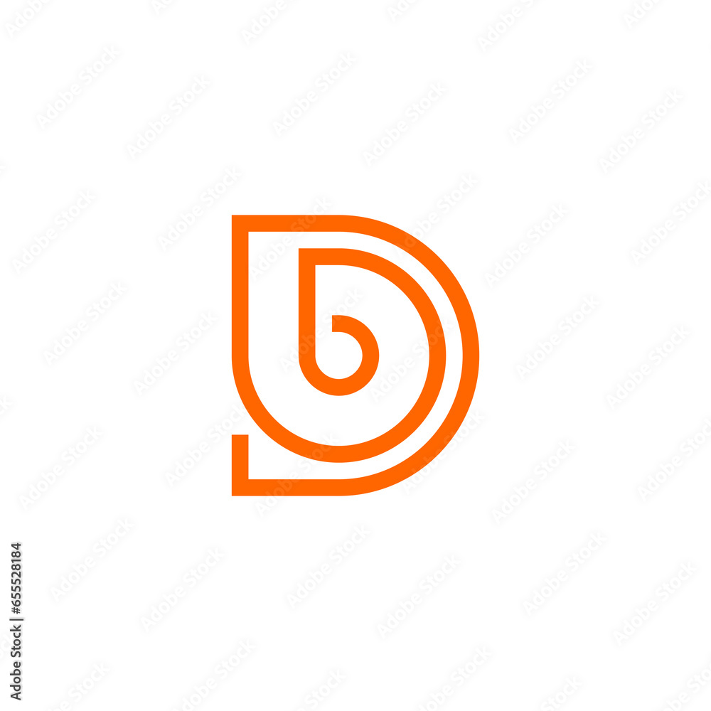 Fototapeta premium design monogram of letter BD 