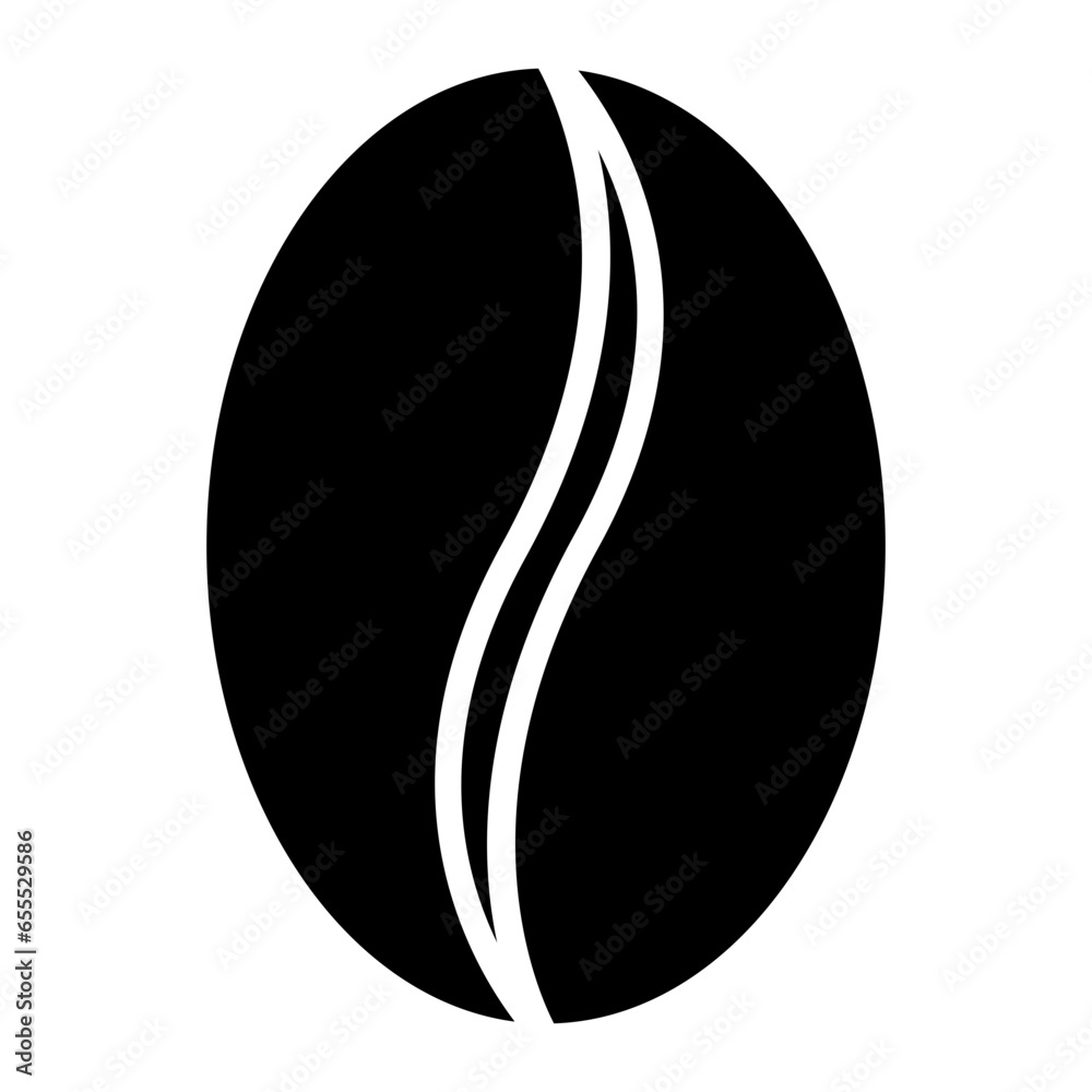 Illustration of Coffee Bean design Glyph Icon Illustration of Coffee Bean design Glyph Icon