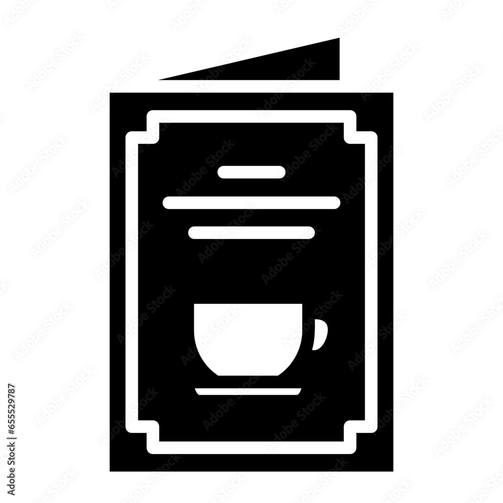 Illustration of Menu Book design Glyph Icon Illustration of Menu Book design Glyph Icon
