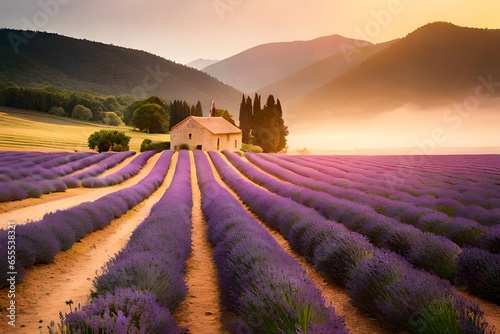 lavender field in region © DracolaX