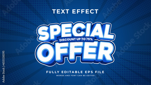 Editable 3d special offer text effect