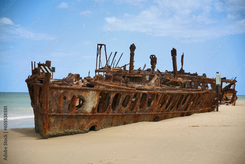 Maheno wreck, Fraser Island, Queensland, Australia