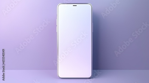 smartphone with blank screen isolated