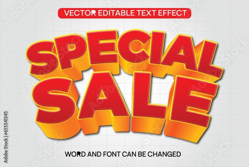 Special Sale Text Effect Vector