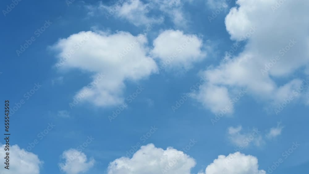 Timelapse of beautiful blue sky and white cloud with 4k resolution. The environment in the natural world. Timelapse of beautiful blue sky and white cloud with 4k resolution. The environment in the natural world.