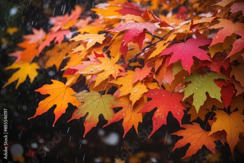 colorful autumn leaves background photo
