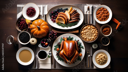 Delicious Thanksgiving turkey dinner © HelenArtStock