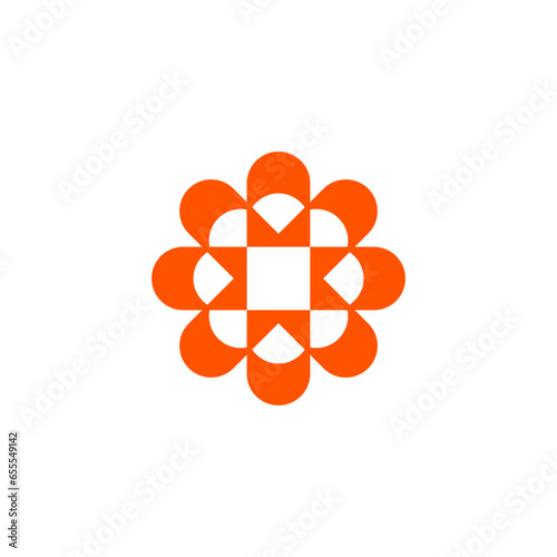 Abstract Pictogram Gathering Meal Restaurant Logo Design Vector