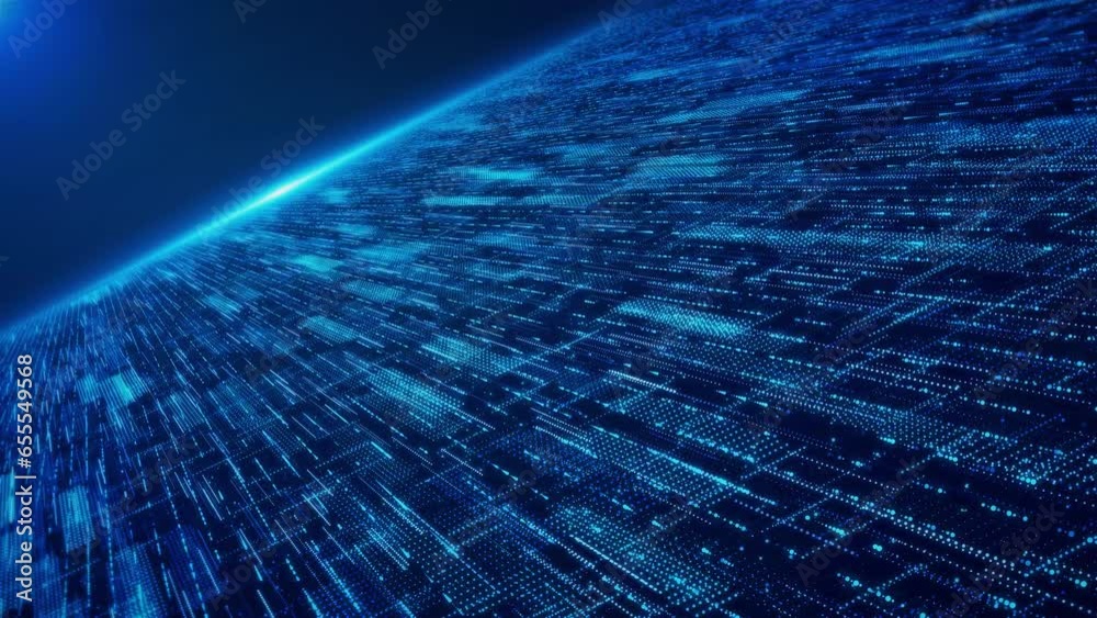 Digital cyber technology Connect line wave line design background, tech, innovation internet network, Ai big data, Hi tech Sci fi Binary Code Data Transfer, Cloud Computing blockchain deep learning