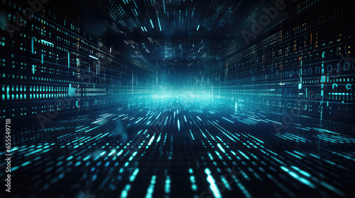 Abstract technology background with binary code representing digital innovation