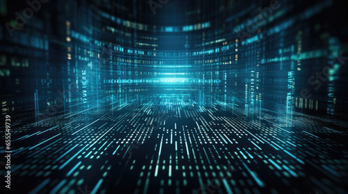 Abstract technology background with binary code representing digital innovation