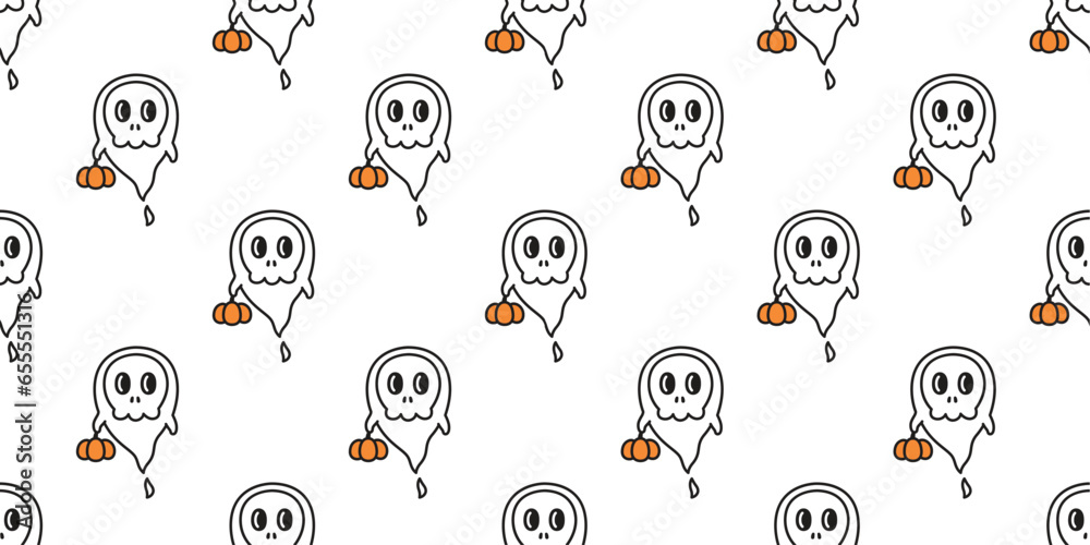 spooky ghost seamless pattern Halloween skull face pumpkin lantern vector cartoon gift wrapping paper tile background repeat wallpaper scarf isolated devil evil illustration doodle design spooky ghost seamless pattern Halloween skull face pumpkin lantern vector cartoon gift wrapping paper tile background repeat wallpaper scarf isolated devil evil illustration doodle design
