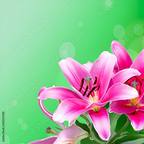 pink lily flowersflower, nature, pink, spring, plant, beauty, blossom, bloom, flowers, flora, garden, purple,  photo