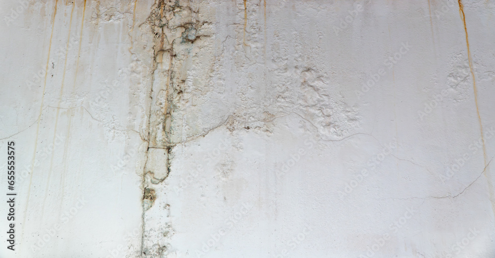 Fototapeta premium Rooof leak and seepage through wall ,close-up of a stain on the wall.